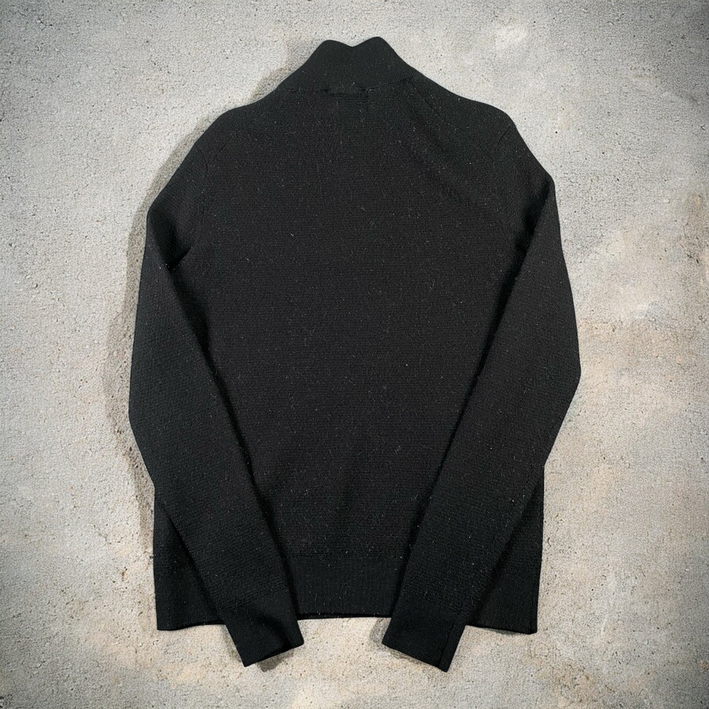 Polo Ralph Lauren Quarter-Zip Wool Blend Black Sweater