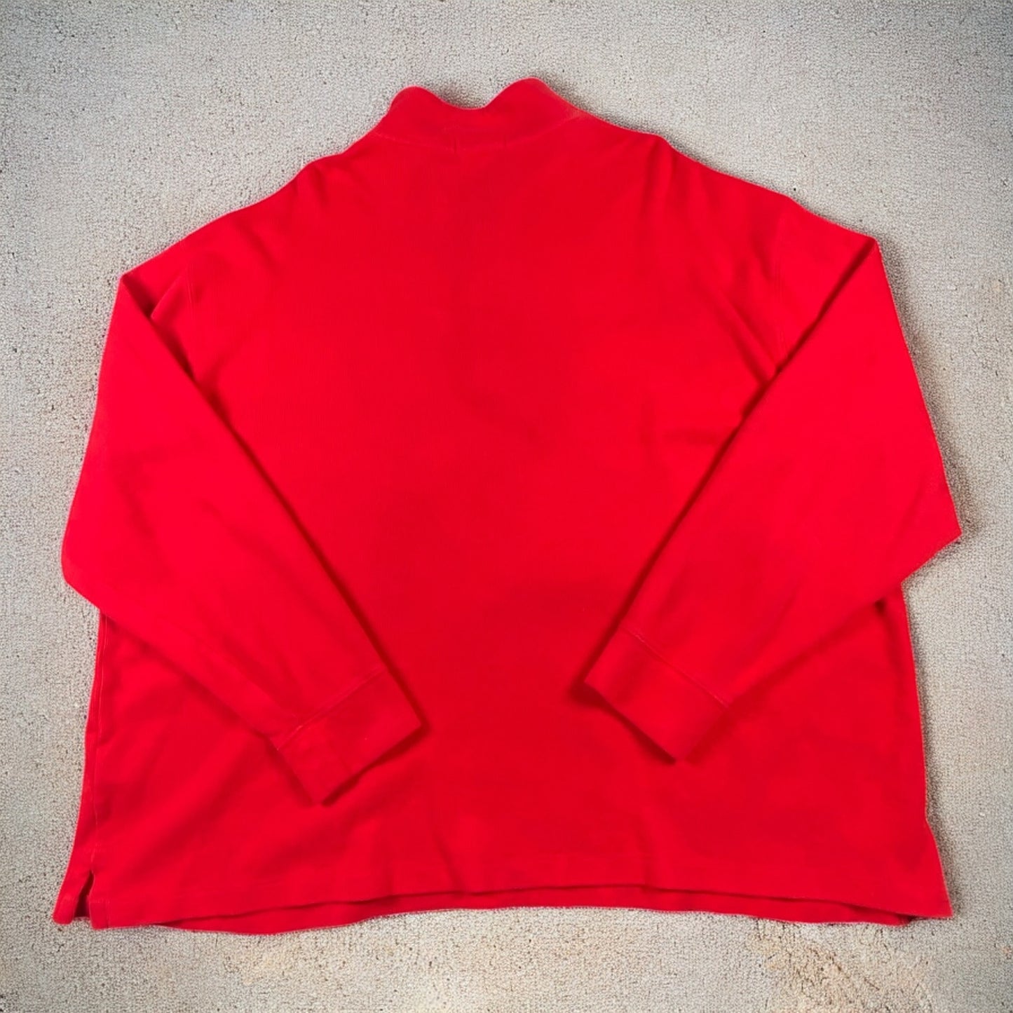Polo Ralph Lauren Estate Rib Quarter-Zip Long Sleeve Red Sweater