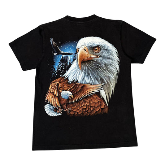 Rock Eagle Bald Eagle Nature Graphic Black T-shirt