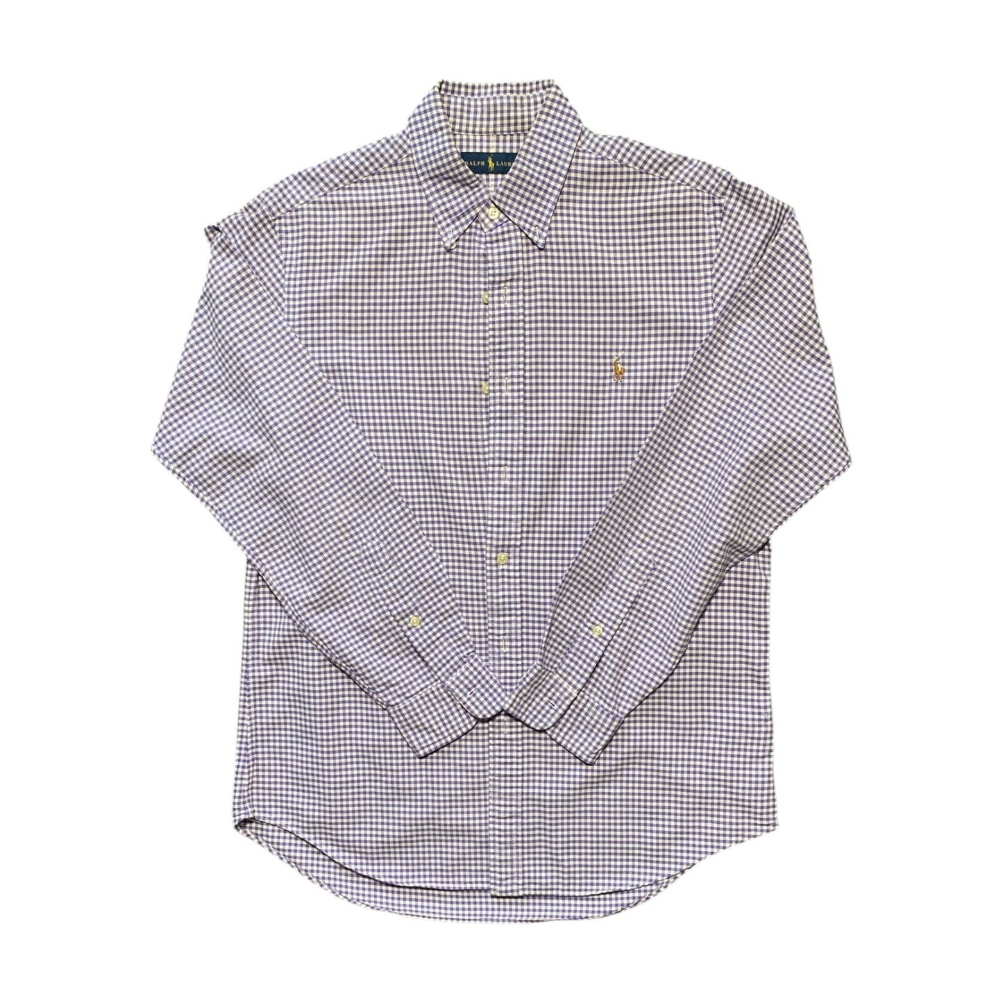 Ralph Lauren Purple & White Chequered Button-Up Shirt