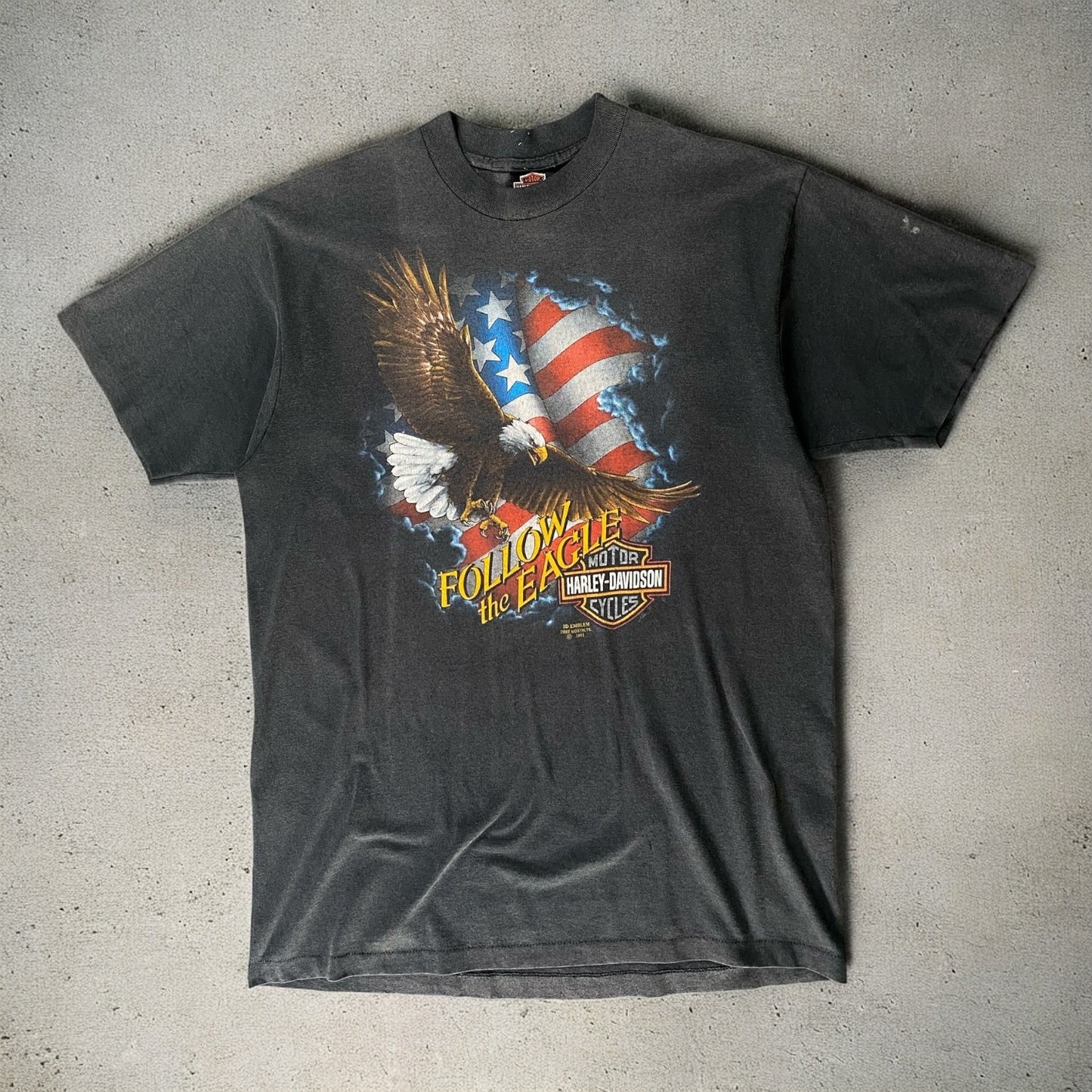 1991 Vintage Harley Davidson Follow The Eagle T-shirt