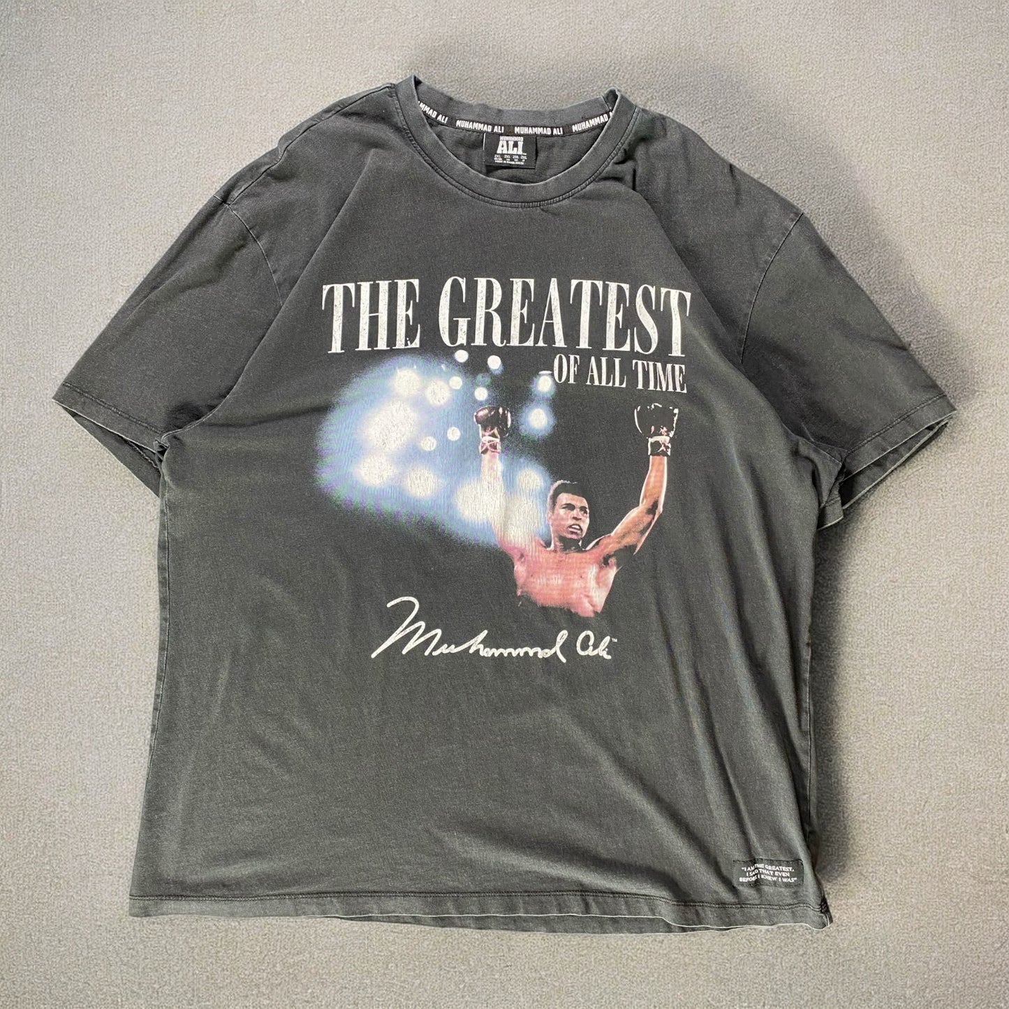 Muhammad Ali "The Greatest Of All Time" Black T-shirt