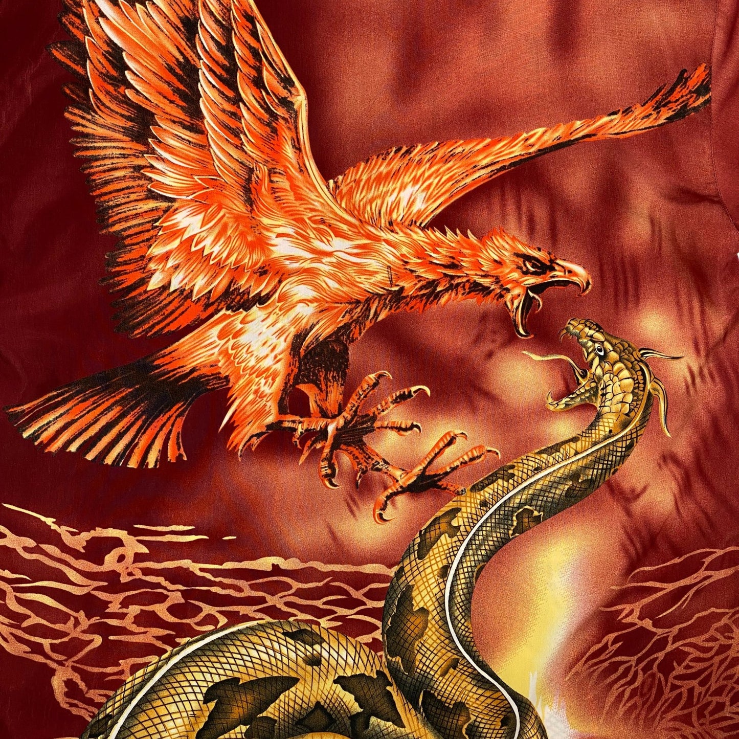 Y2K K's Dee Eagle vs Snake Button-Up Shirt