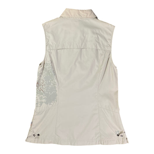 Embroidered McKinley Beige Sleeveless Shirt