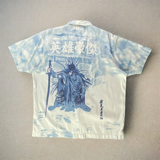 Earthquake Blue Graphic Shirt