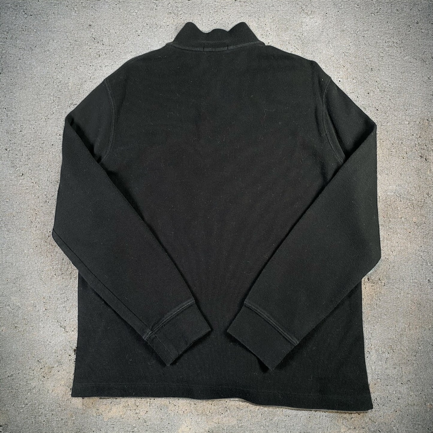 Polo Ralph Lauren Estate Rib Quarter-Zip Black Long Sleeve Sweater