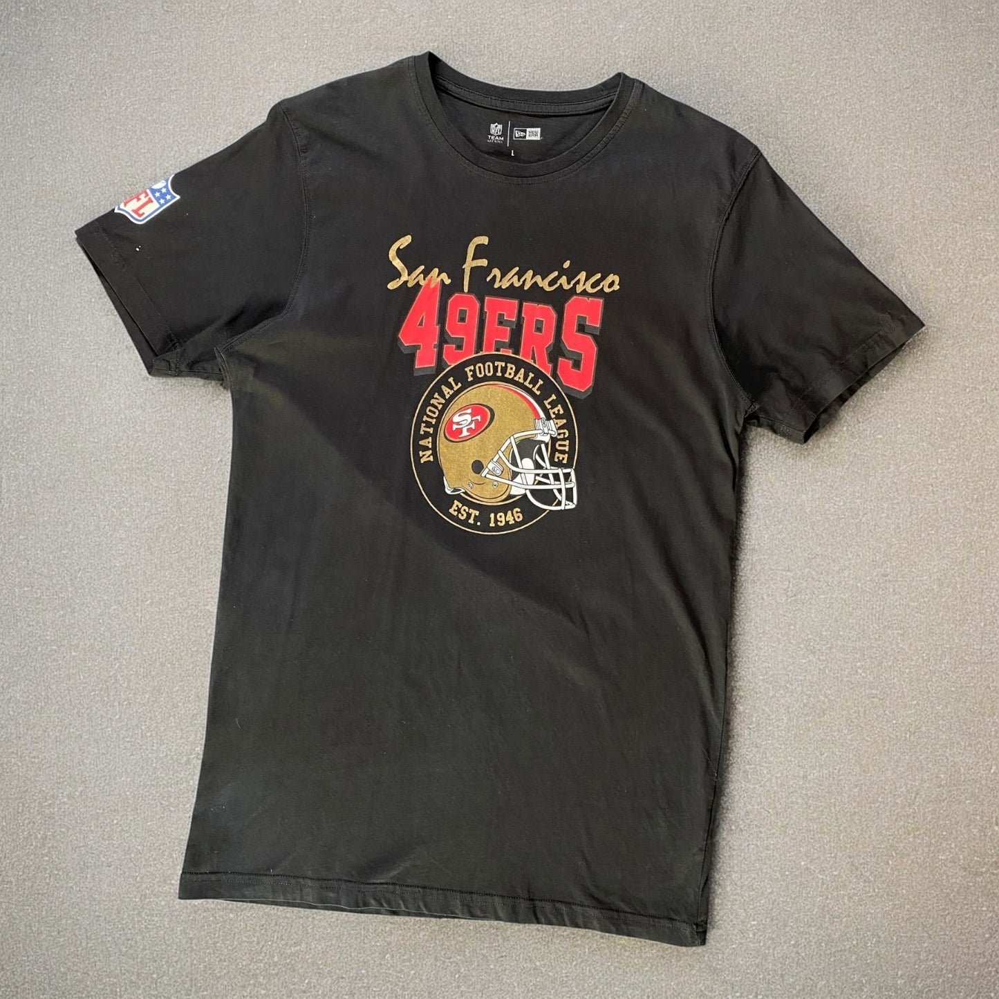 San Francisco 49Ers NFL Helmet Black T-shirt