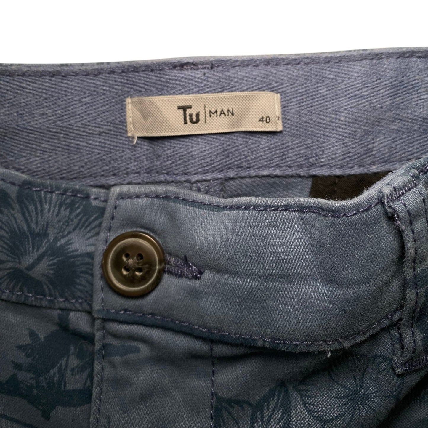 Tu Man Blue Floral Tropical Cargo Shorts