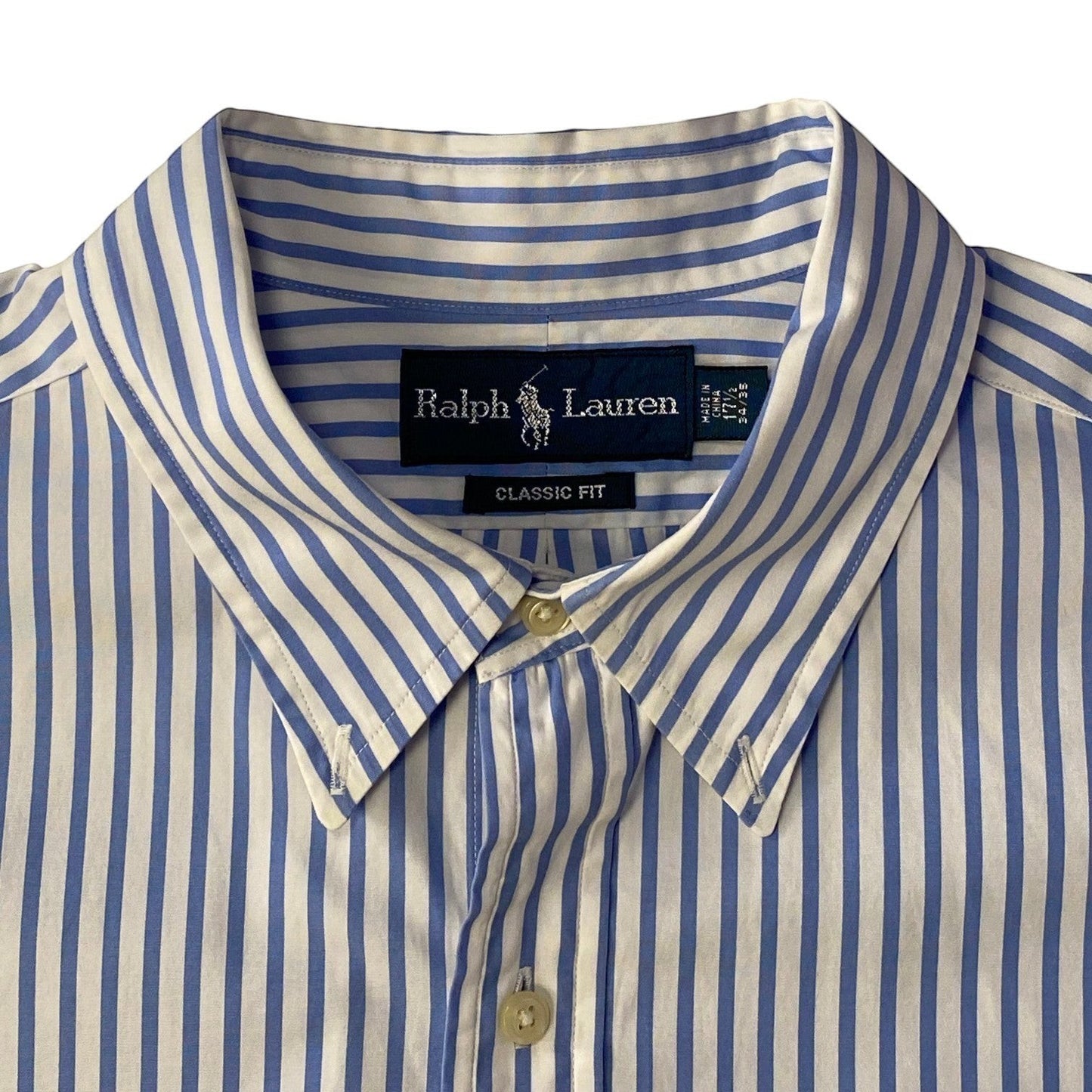 Polo Ralph Lauren Blue & White stripes Classic Fit Button Down Shirt
