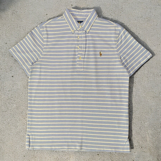 Ralph Lauren white & Light Blue Stripes Polo Shirt