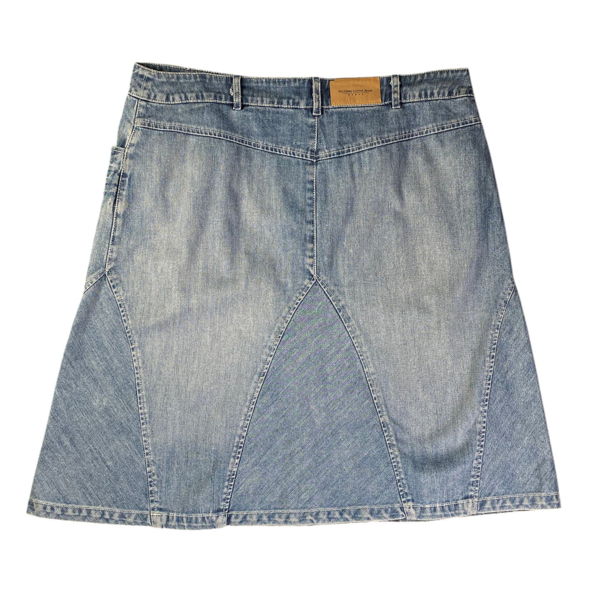 Southern Cotton Woman Light Denim Midi Skirt