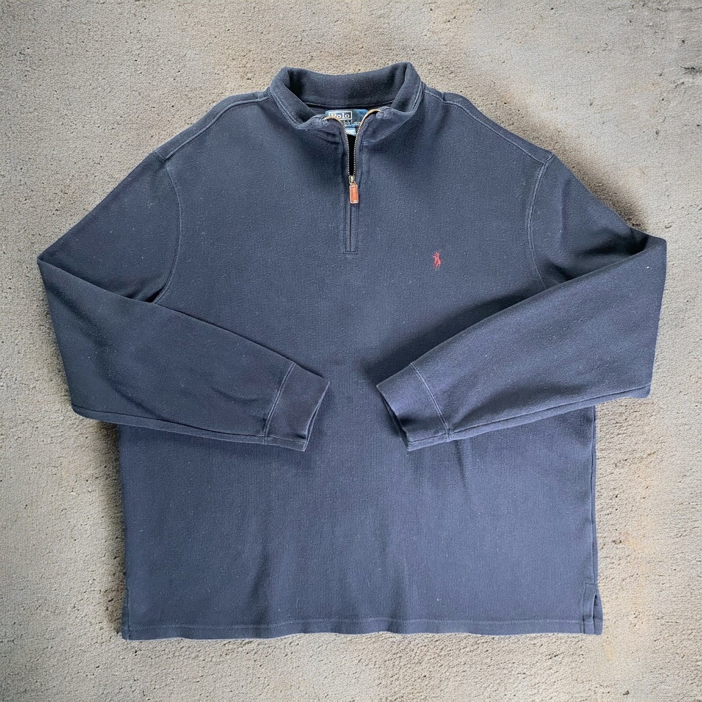 Polo Ralph Lauren Quarter-Zip Fleece Navy Blue Sweatshirt