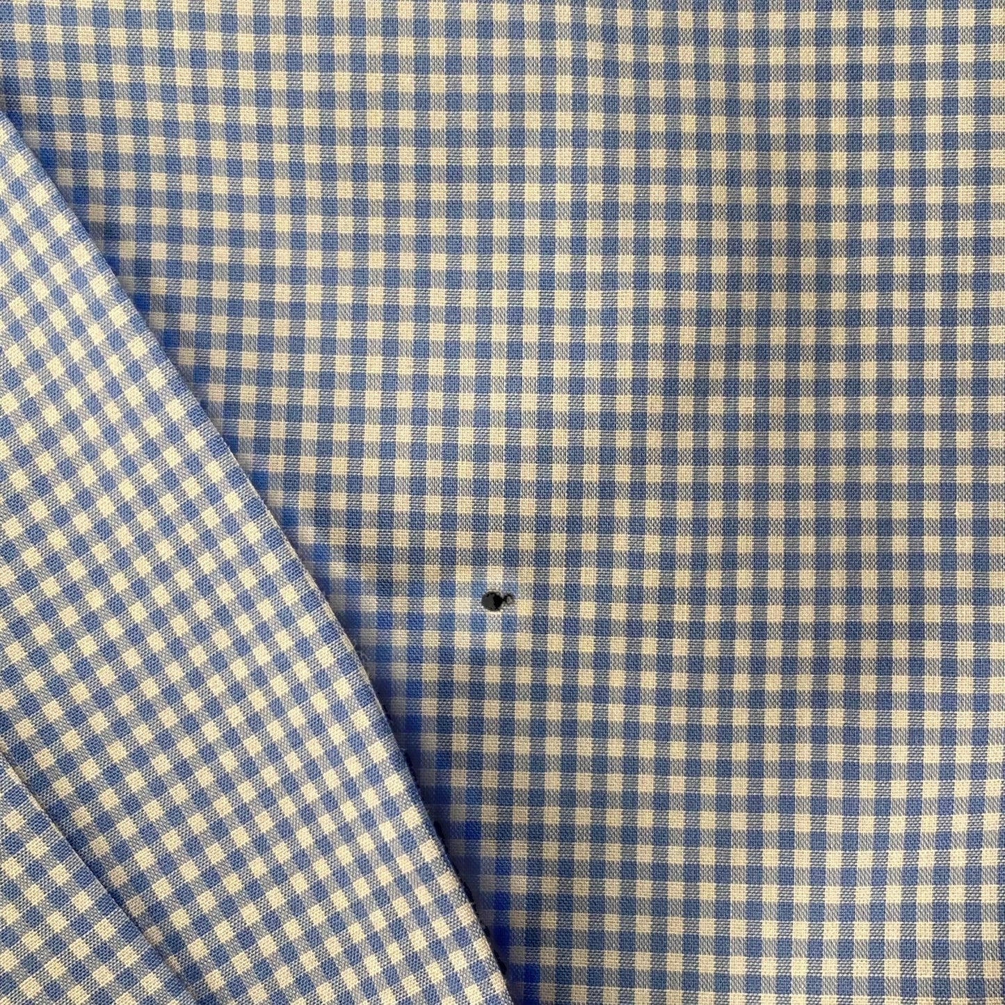Ralph Lauren Blue & White Gingham Check Pattern Custom Fit Button Down Shirt