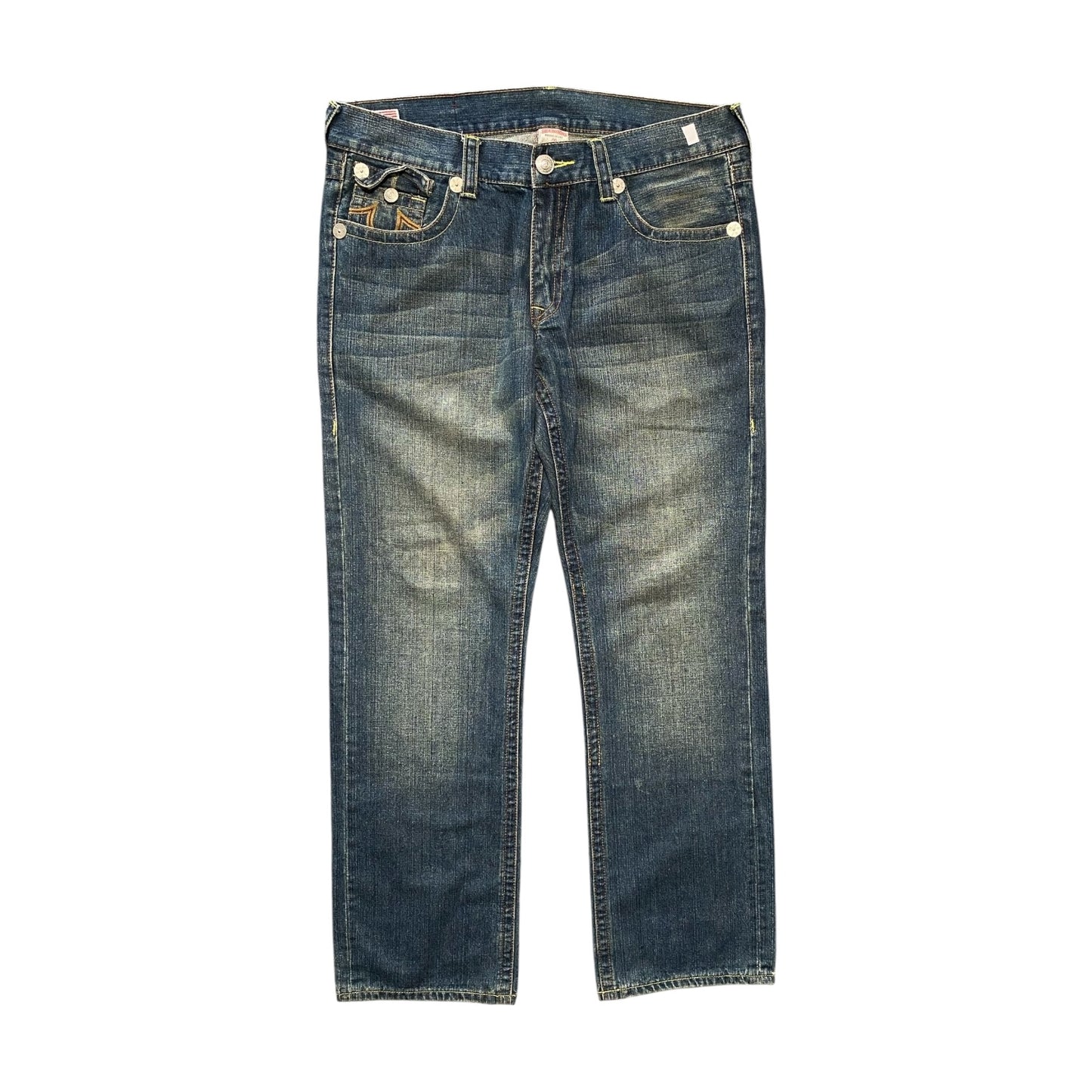 True Religion Neon Stitches Denim Jeans