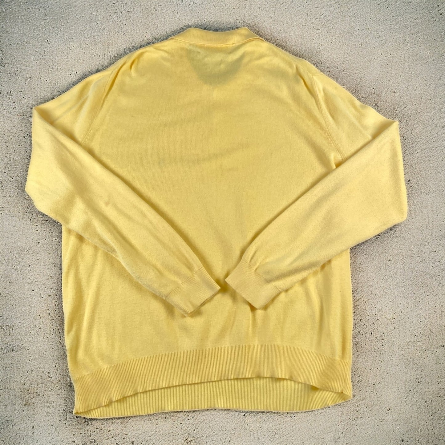 Polo Ralph Lauren Pima Cotton Collared Yellow Jumper Sweater