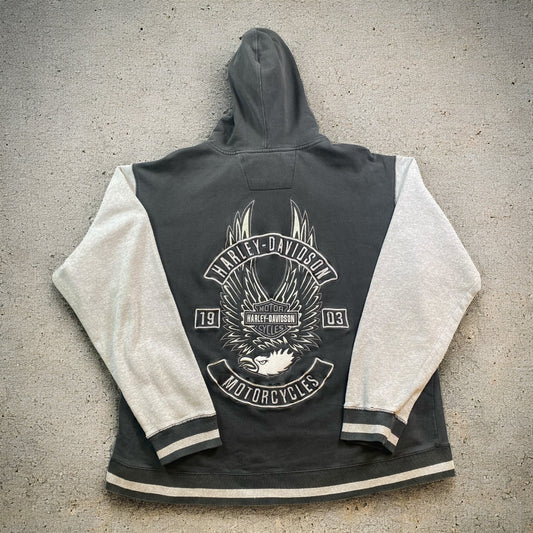 Harley Davidson Black and Grey Hoodie
