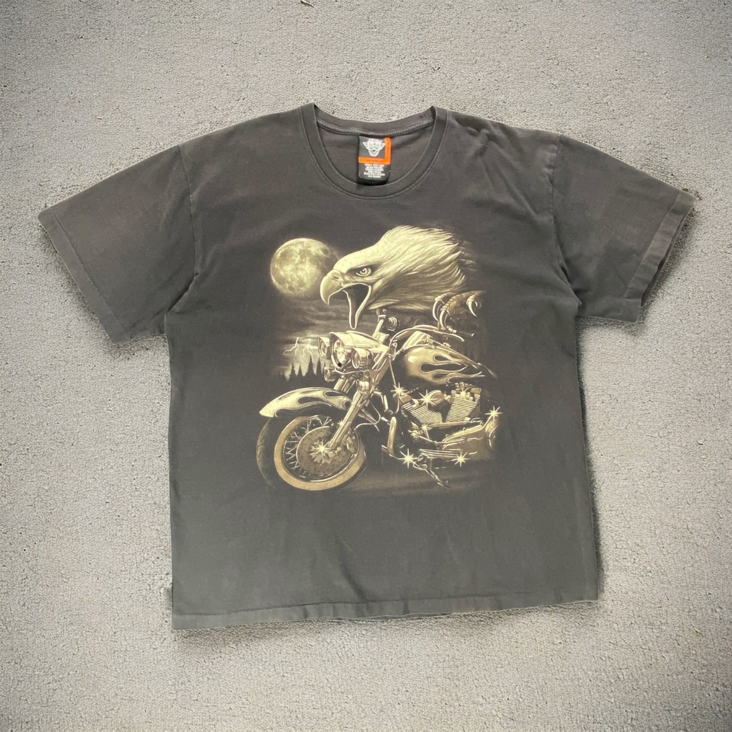Rock Eagle Live To Ride Black T-shirt
