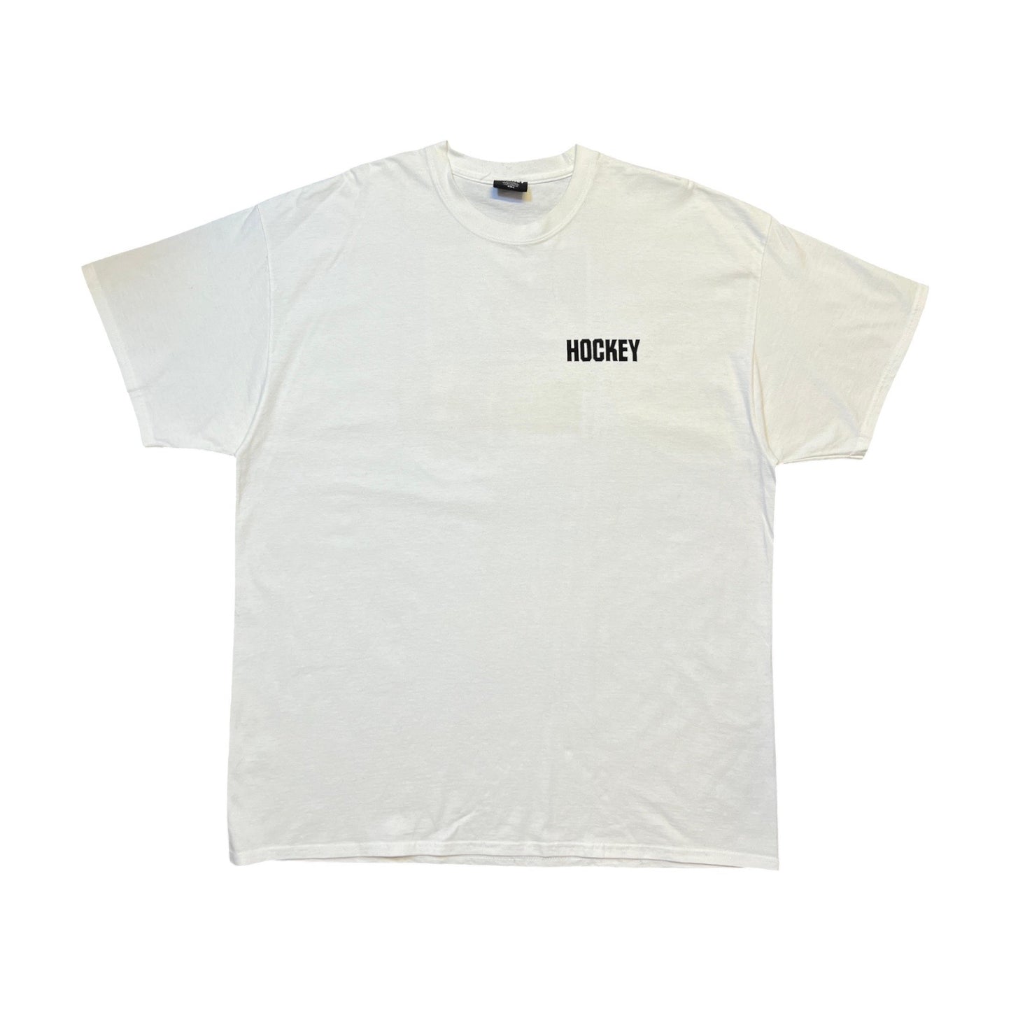 Hockey Motorcycle Graphic White T-Shirt