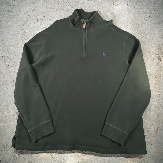 Polo Ralph Lauren Quarter-Zip Long Sleeve Black Sweater