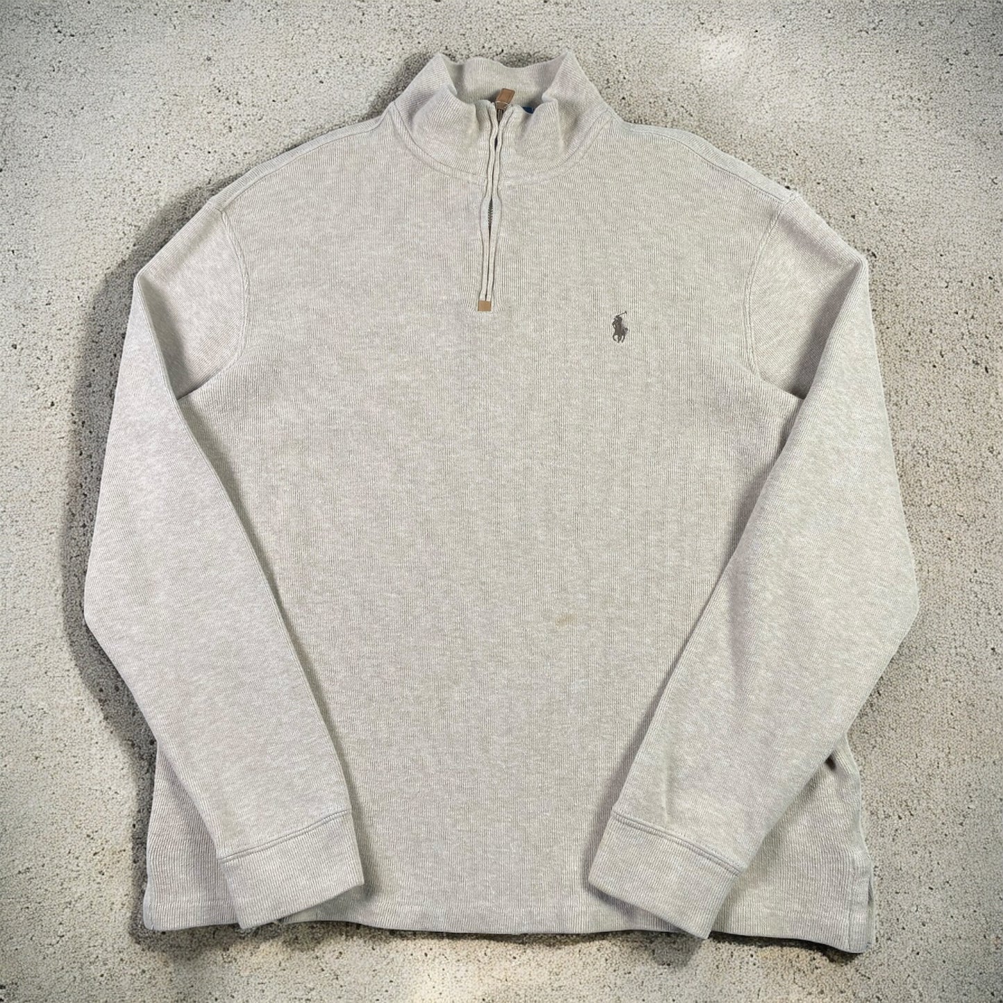 Polo Ralph Lauren Quarter-Zip Fleece Grey Sweatshirt