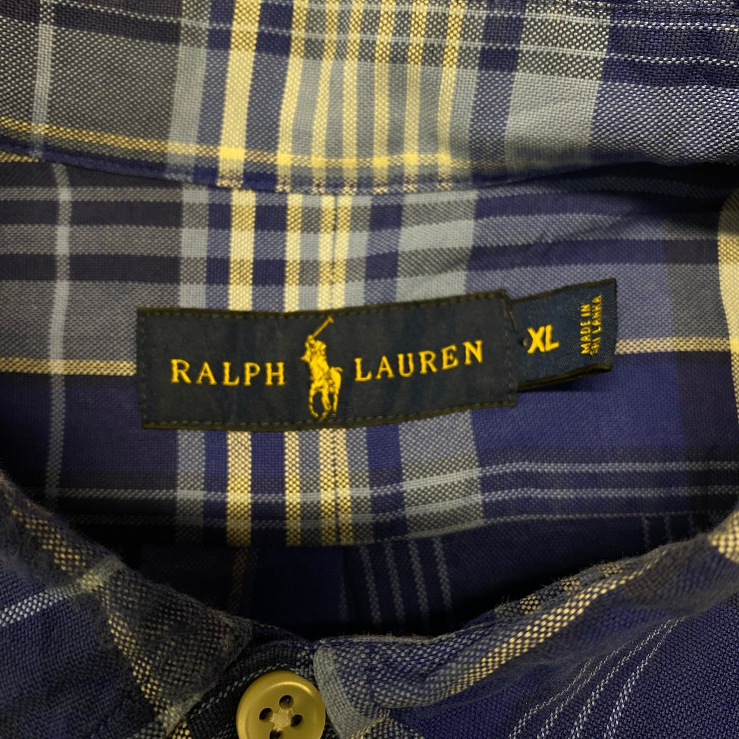 Ralph Lauren Classic Fit Blue Plaid Button Down Shirt t