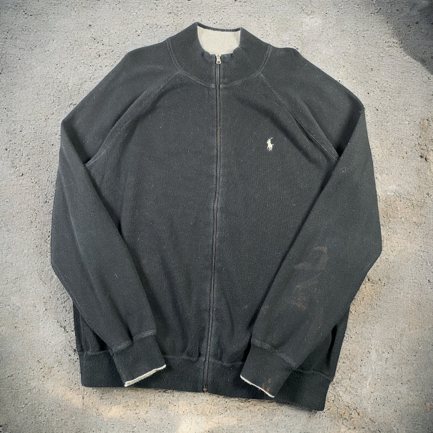 Polo Ralph Lauren Quarter-Zip Long Sleeve Black Sweater