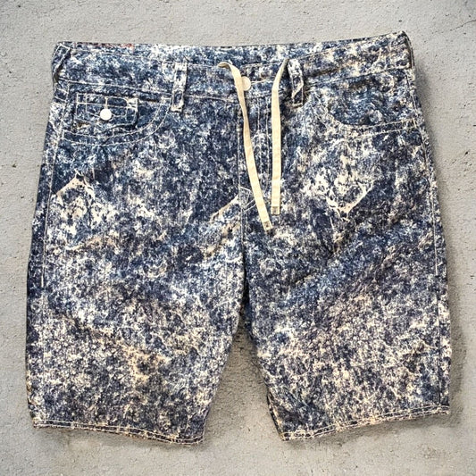 True Religion Acid Wash Swim Trunks