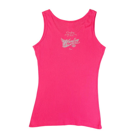 Harley-Davidson Kicking Asphalt Fuchsia Pink Wmns Tank Top T-shirt