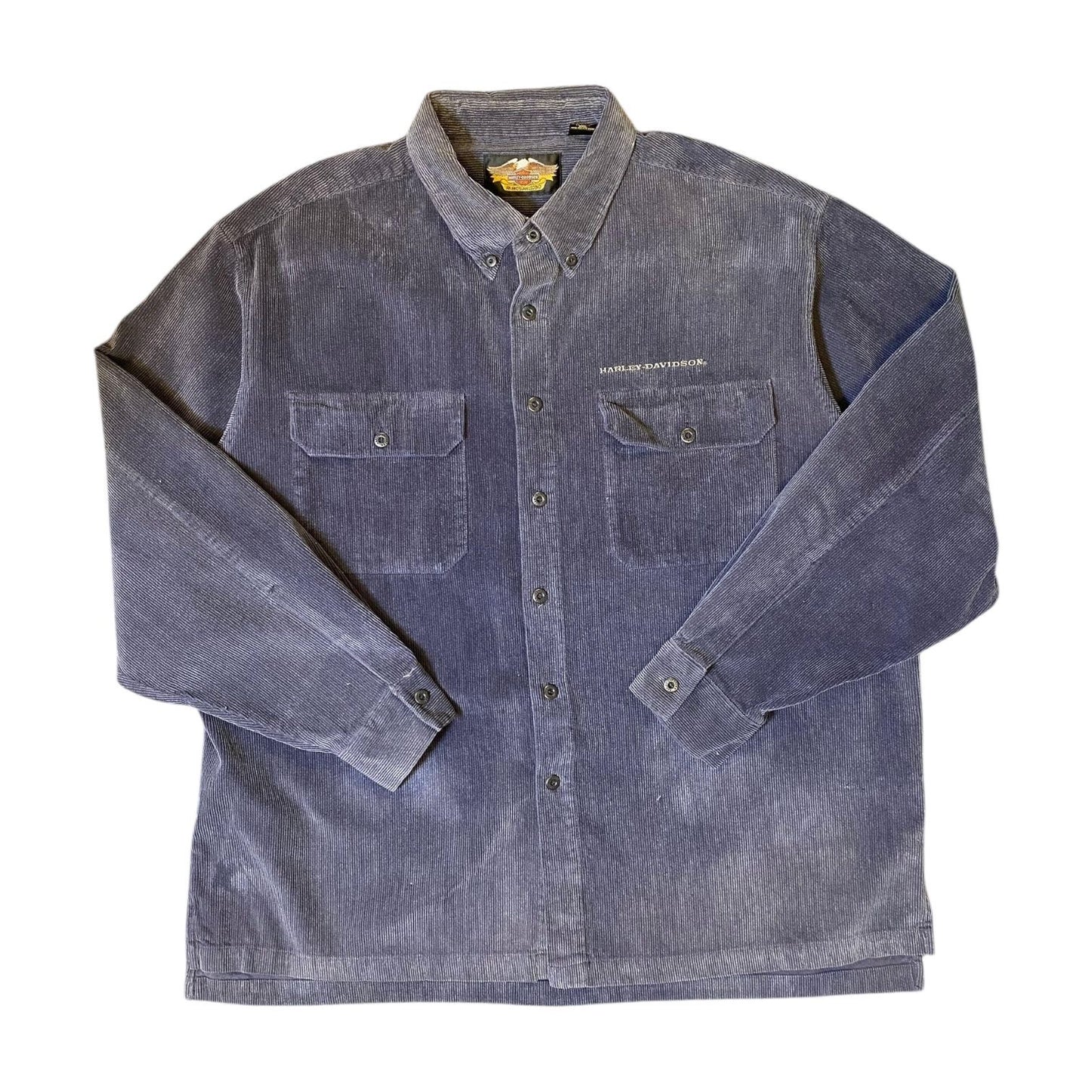 Harley Davidson Silver Button Up Shirt