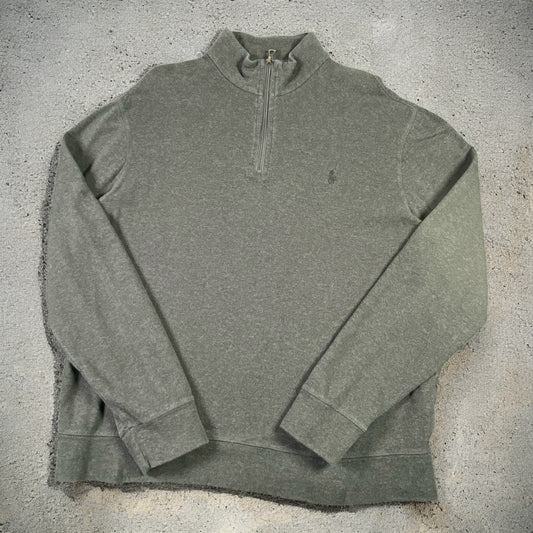 Polo Ralph Lauren Quarter-Zip Long Sleeve Dark Grey Sweater