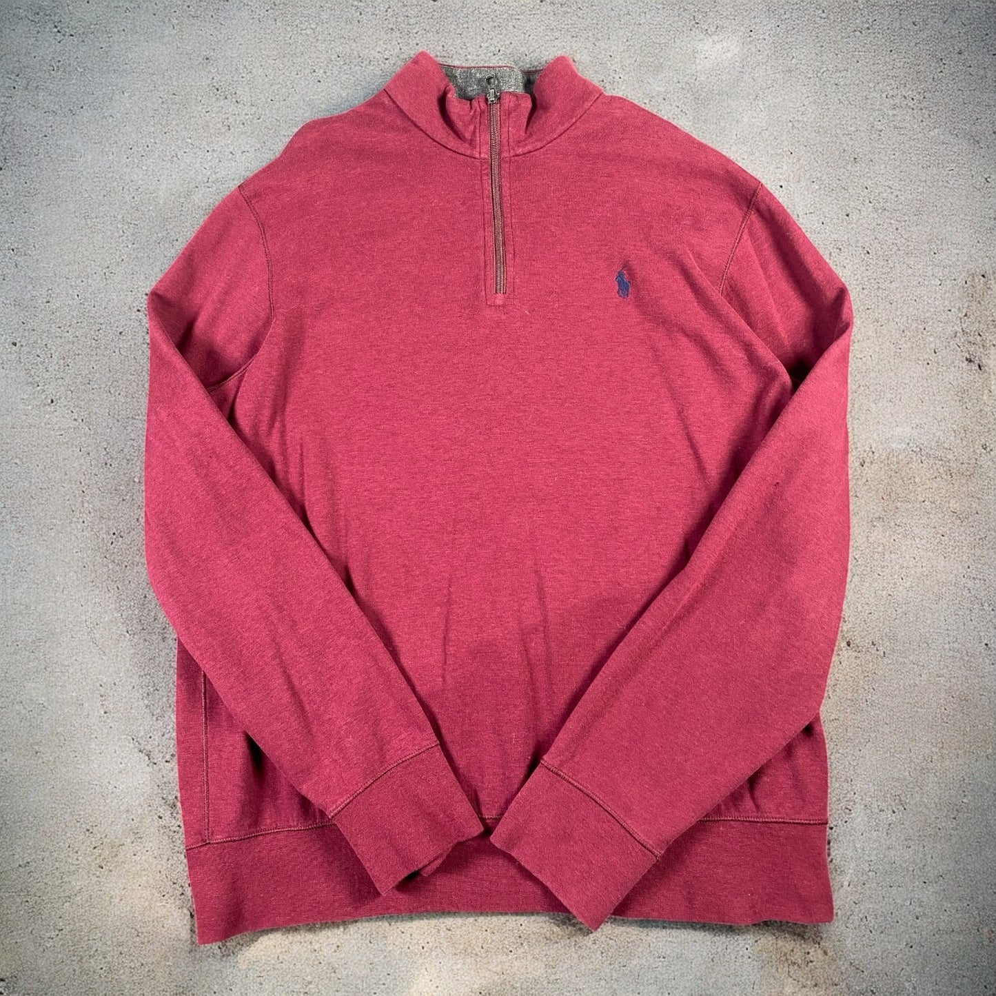 Polo Ralph Lauren Quarter-Zip Fleece Maroon Sweatshirt