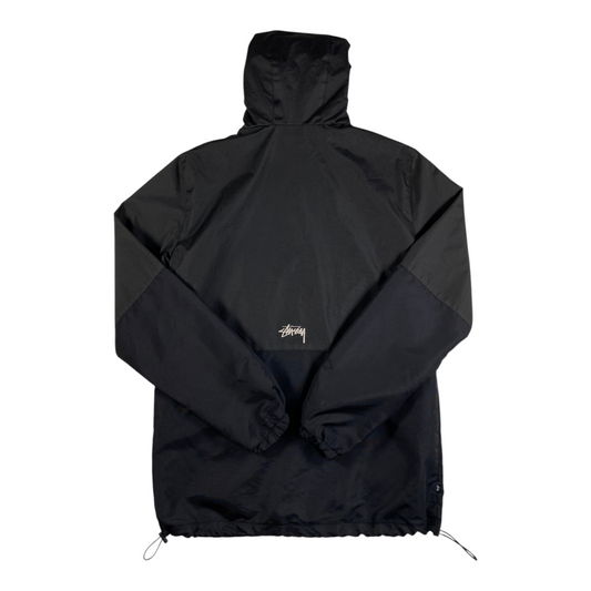 Stüssy World Tour Two-Tone Black Lightweight Windbreaker Jacket