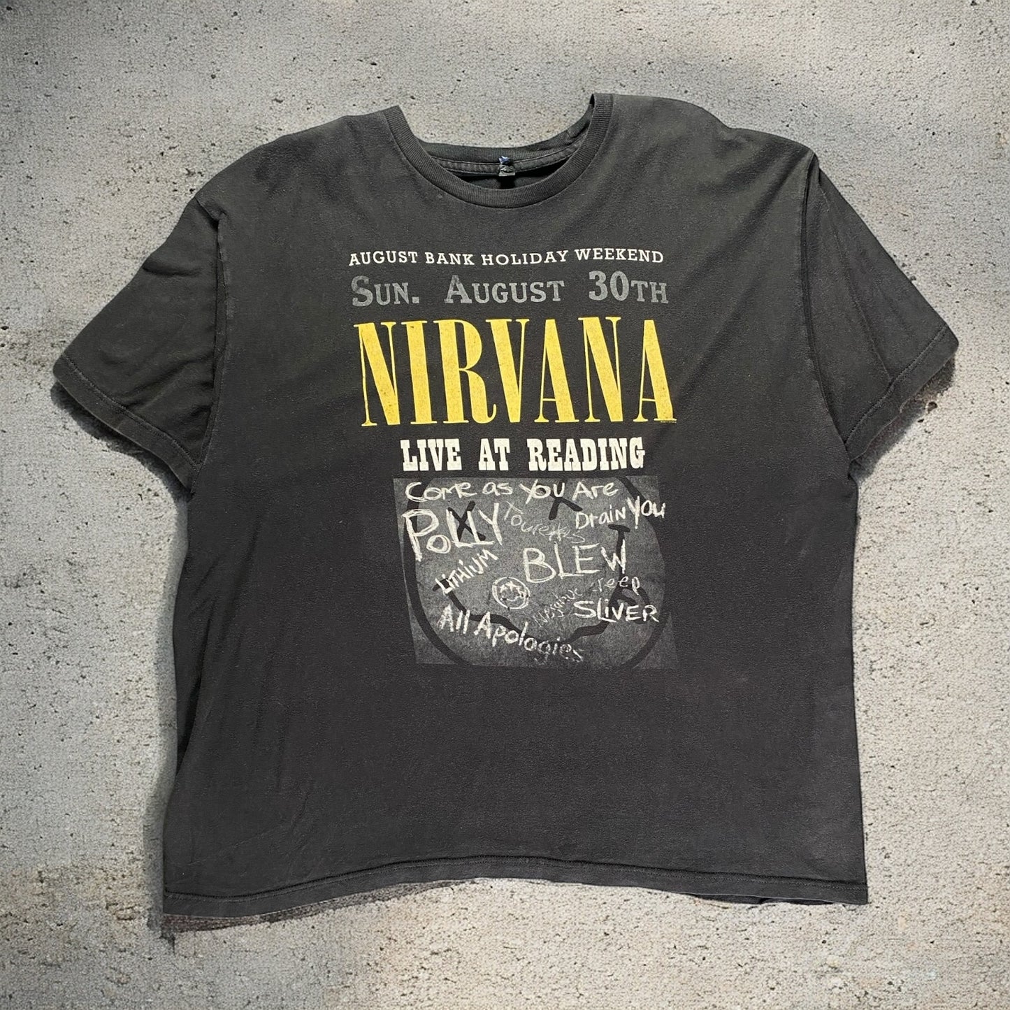 Nirvana Live At Reading Black T-shirt