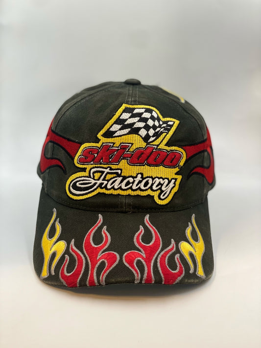 Ski-Doo Factory Logo And Flame Graphics Cap
