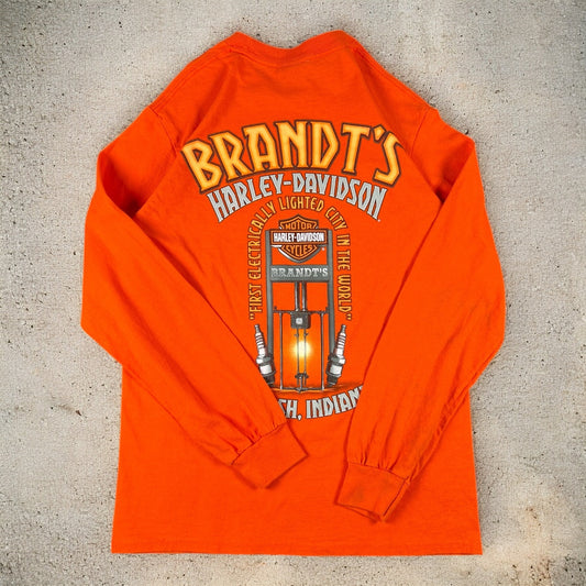 Harley Davidson superior quality legendary motorcycle orange long sleeve
