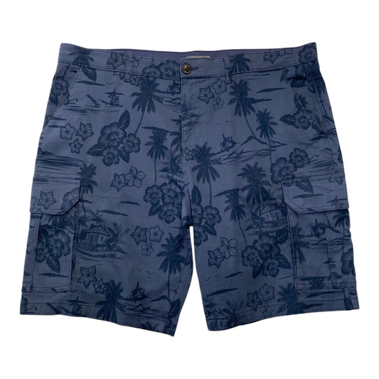 Tu Man Blue Floral Tropical Cargo Shorts
