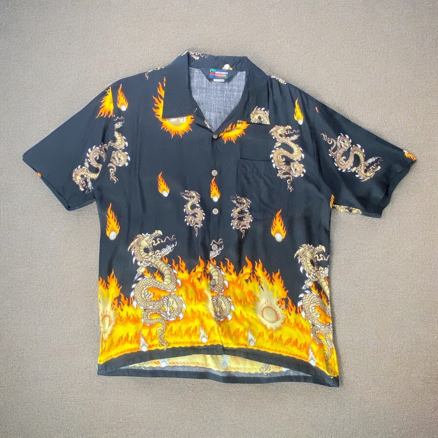 Blue Hawaii Datchler Dragon Black Shirt