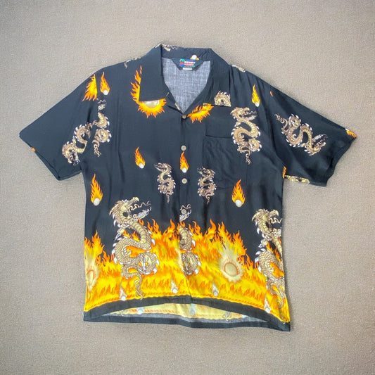Blue Hawaii Datchler Dragon Black Shirt