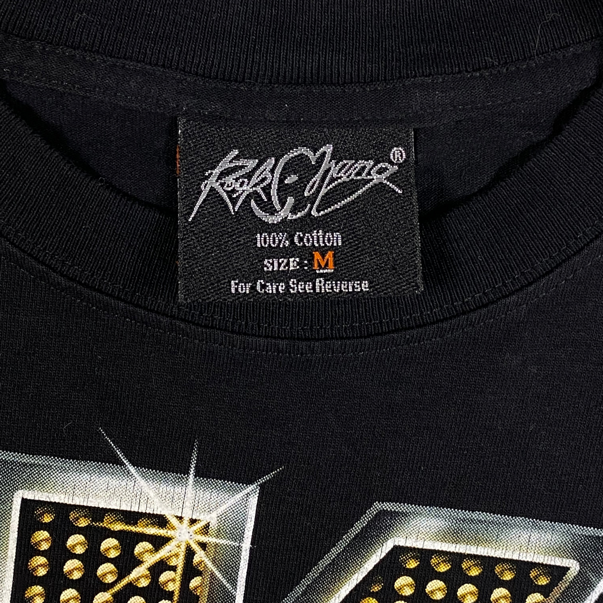 Digg It Thrift & Vintage Rock Chang black cotton t-shirt with size M tag