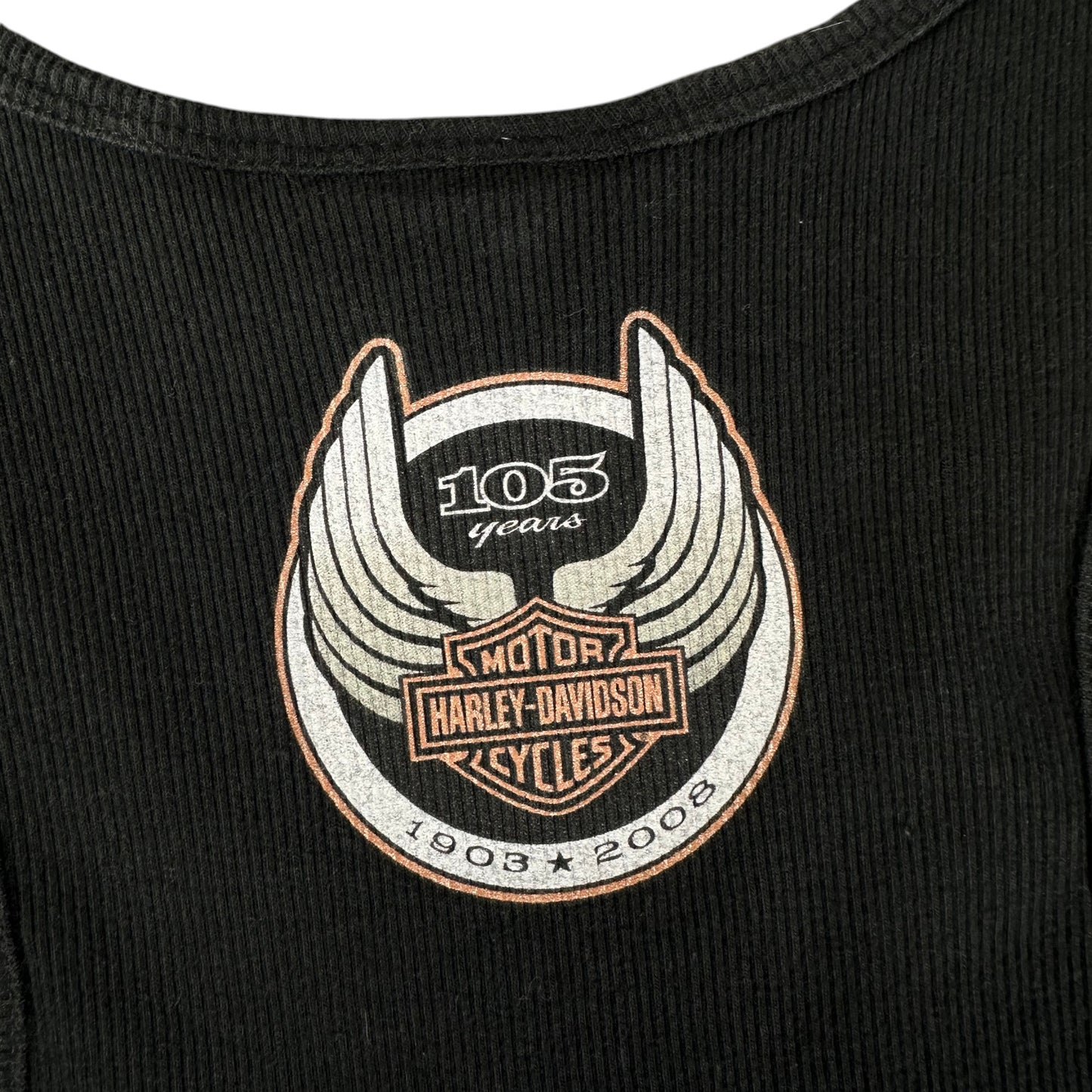 Harley-Davidson 105th Anniversary Rhinestone Black Wmns Tank Top T-shirt