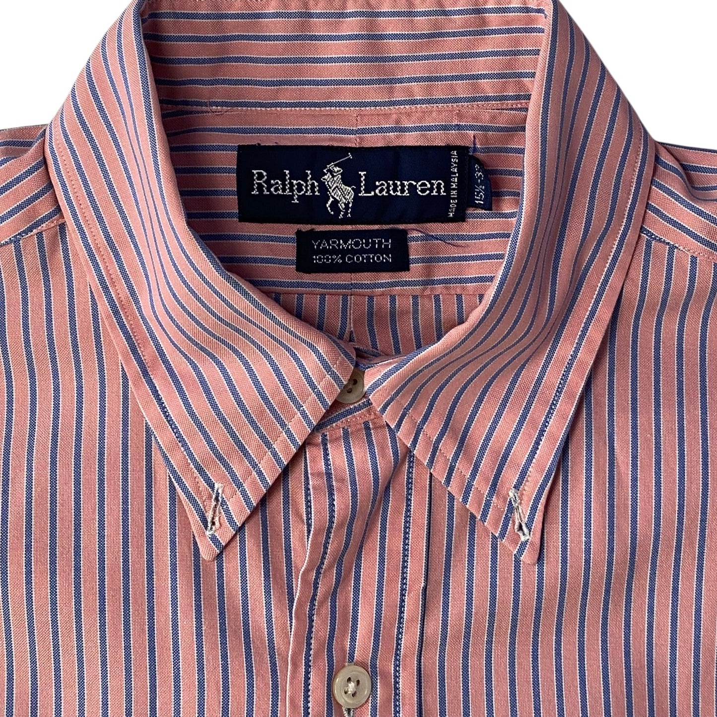 Ralph Lauren Yarmouth Pink & Blue Vertical Stripes Shirt