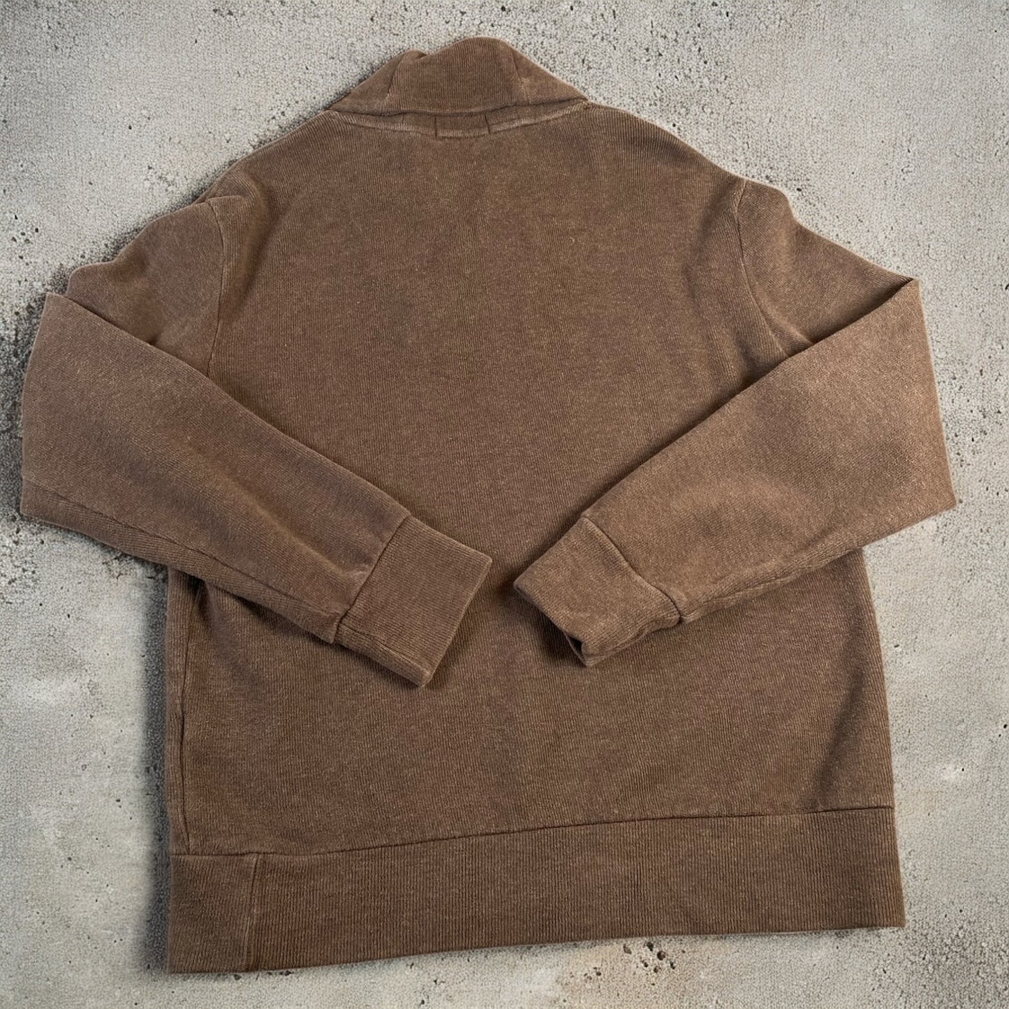 Polo Ralph Lauren Brown French Rib Shawl-Neck Sweater