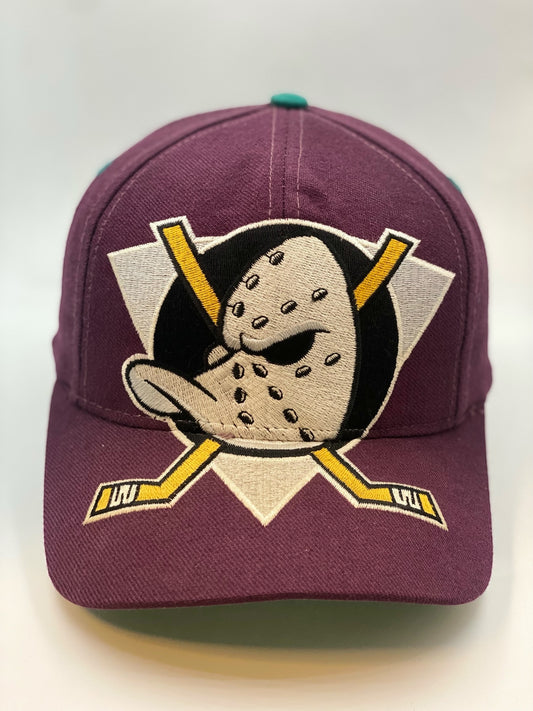 Vintage 90s Anaheim Mighty Ducks Big Logo Snapback Cap