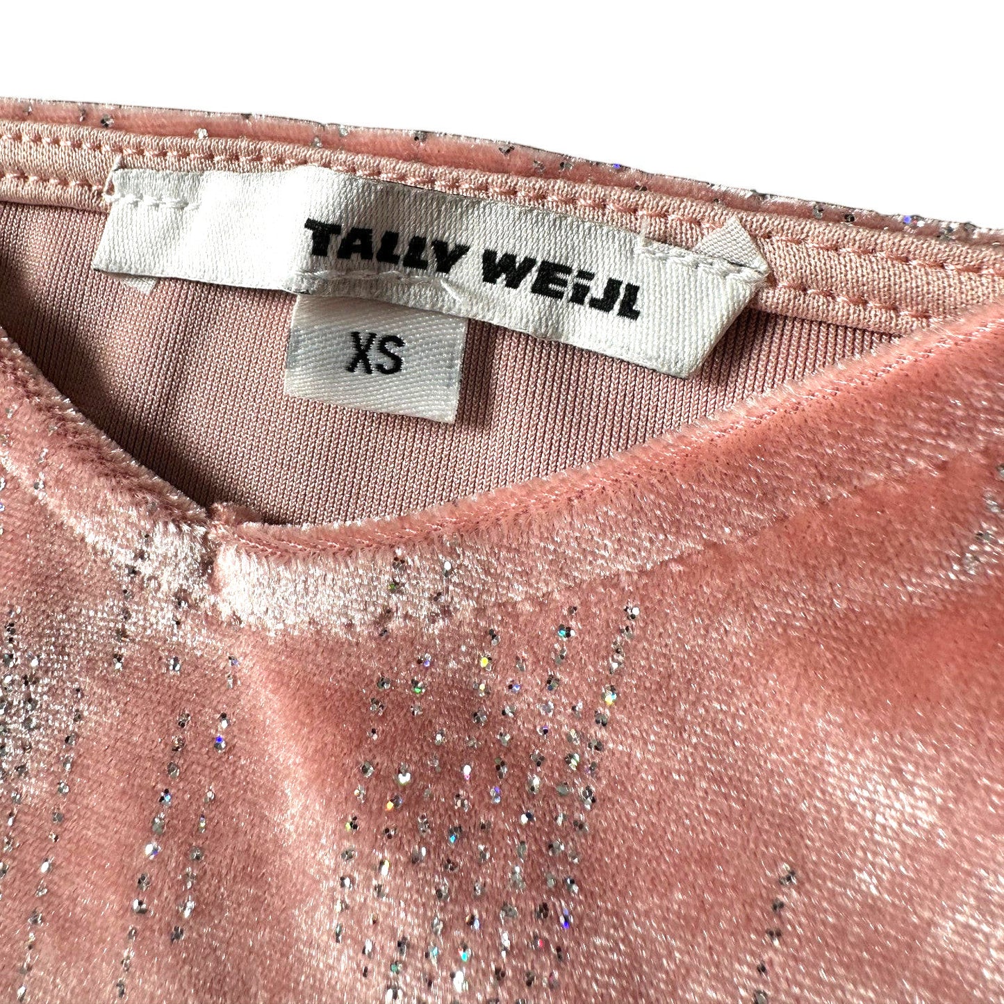 Tally Weijl Shimmer Metallic Pink Tank Top