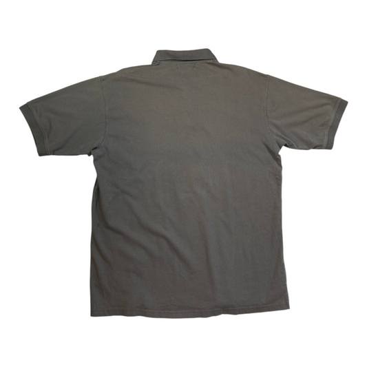 Back view of a grey Pelle Pelle Legend Reborn polo shirt from Digg It Thrift & Vintage with short sleeves