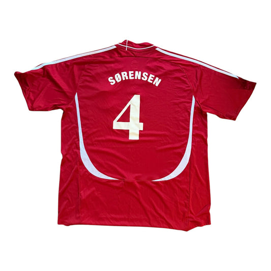 2006/08 Adidas Denmark Home Jersey #4 Sørensen