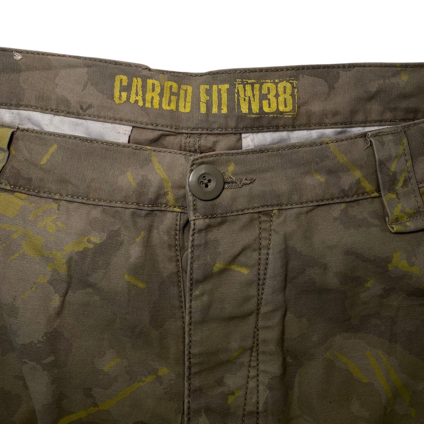 Camo Paint Splatter Cargo Fit Shorts