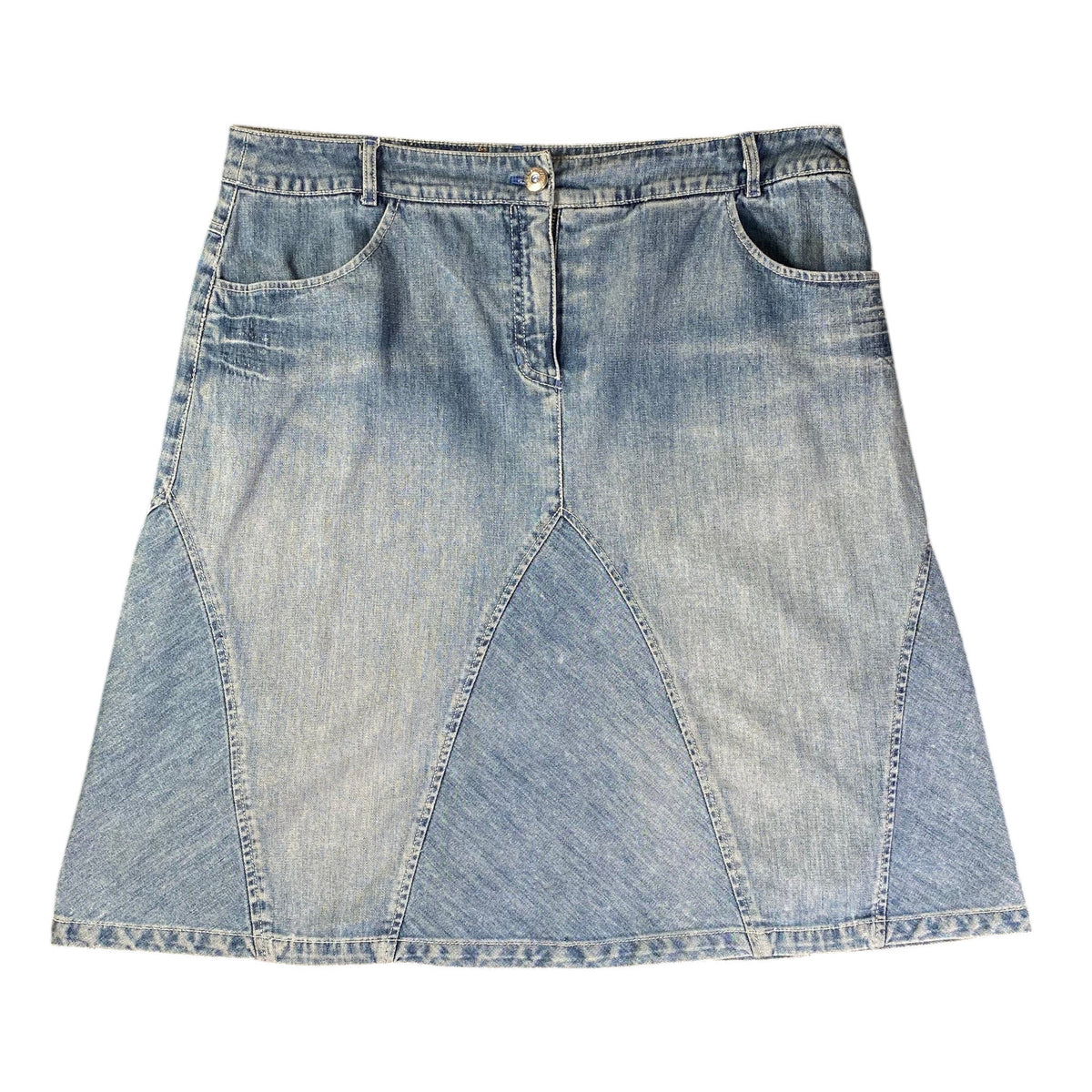 Southern Cotton Woman Light Denim Midi Skirt