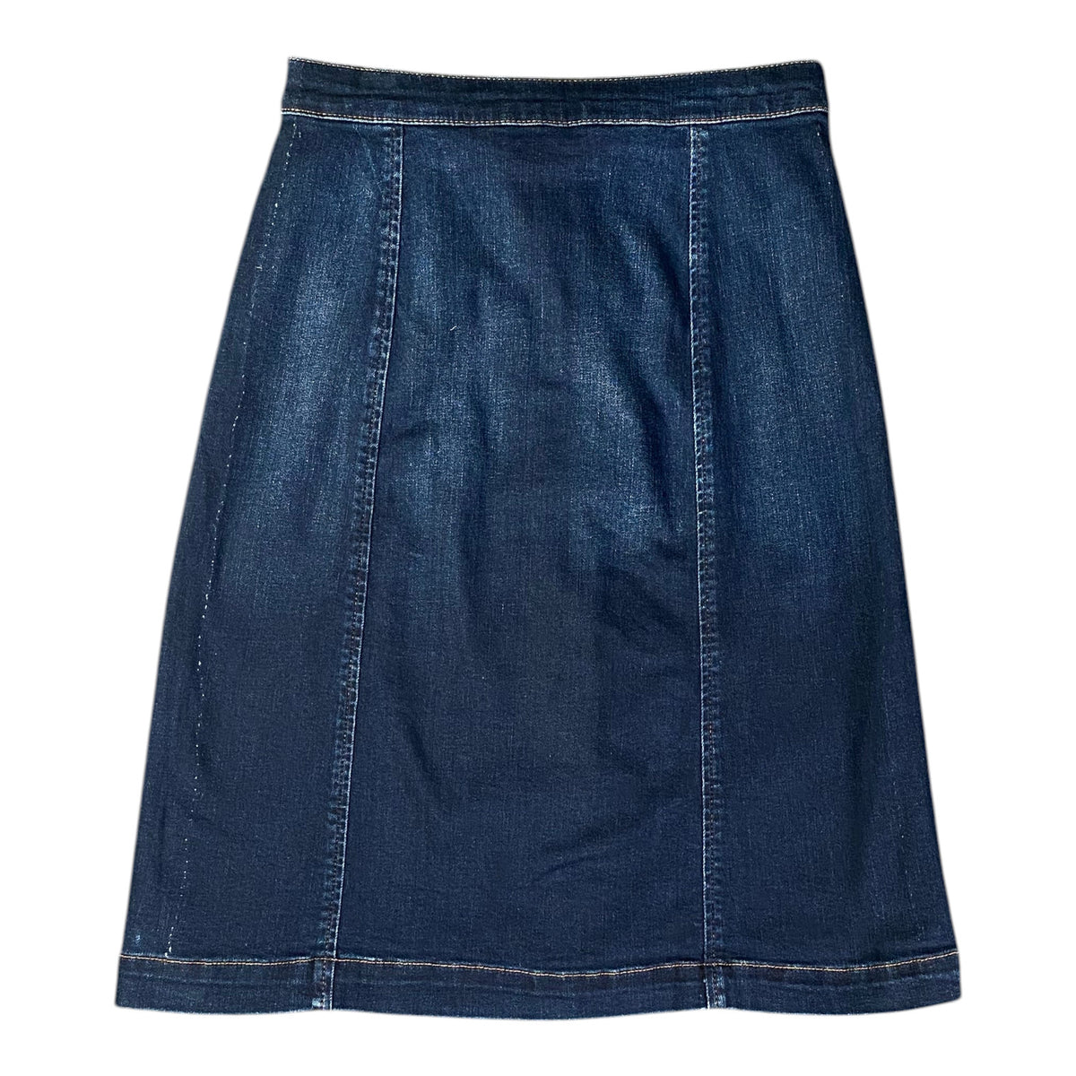 Principles Button Front Blue Denim Skirt