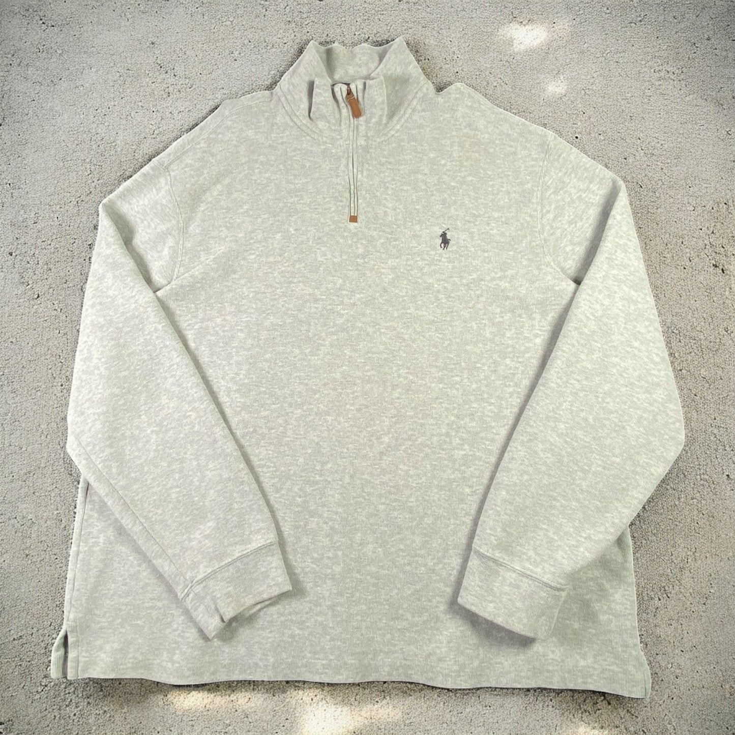 Polo Ralph Lauren Quarter-Zip Long Sleeve Grey Sweater